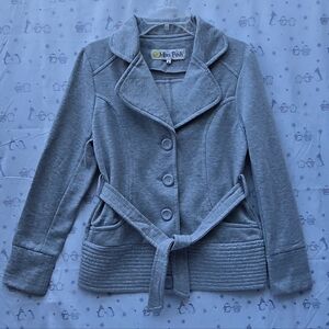 Miss Posh Women's Gray Knit Belted Jacket